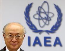 International Atomic Energy Agency (IAEA) Director General Yukiya Amano arrives for a board of governors meeting at the IAEA headquarters in Vienna, Austria, June 10, 2015. PHOTO BY REUTERS/Heinz-Peter Bader