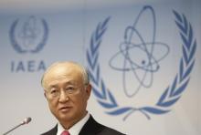 International Atomic Energy Agency (IAEA) Director General Yukiya Amano addresses a news conference during a board of governors meeting at the IAEA headquarters in Vienna, September 15, 2014. PHOTO BY REUTERS/Leonhard Foeger
