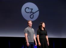 Pricilla Chan (R) and her husband Mark Zuckerberg announce the Chan Zuckerberg Initiative to "cure, prevent or manage all disease" by the end of the century during a news conference at UCSF Mission Bay in San Francisco, California, U.S., September 21, 2016. PHOTO BY REUTERS/Beck Diefenbach